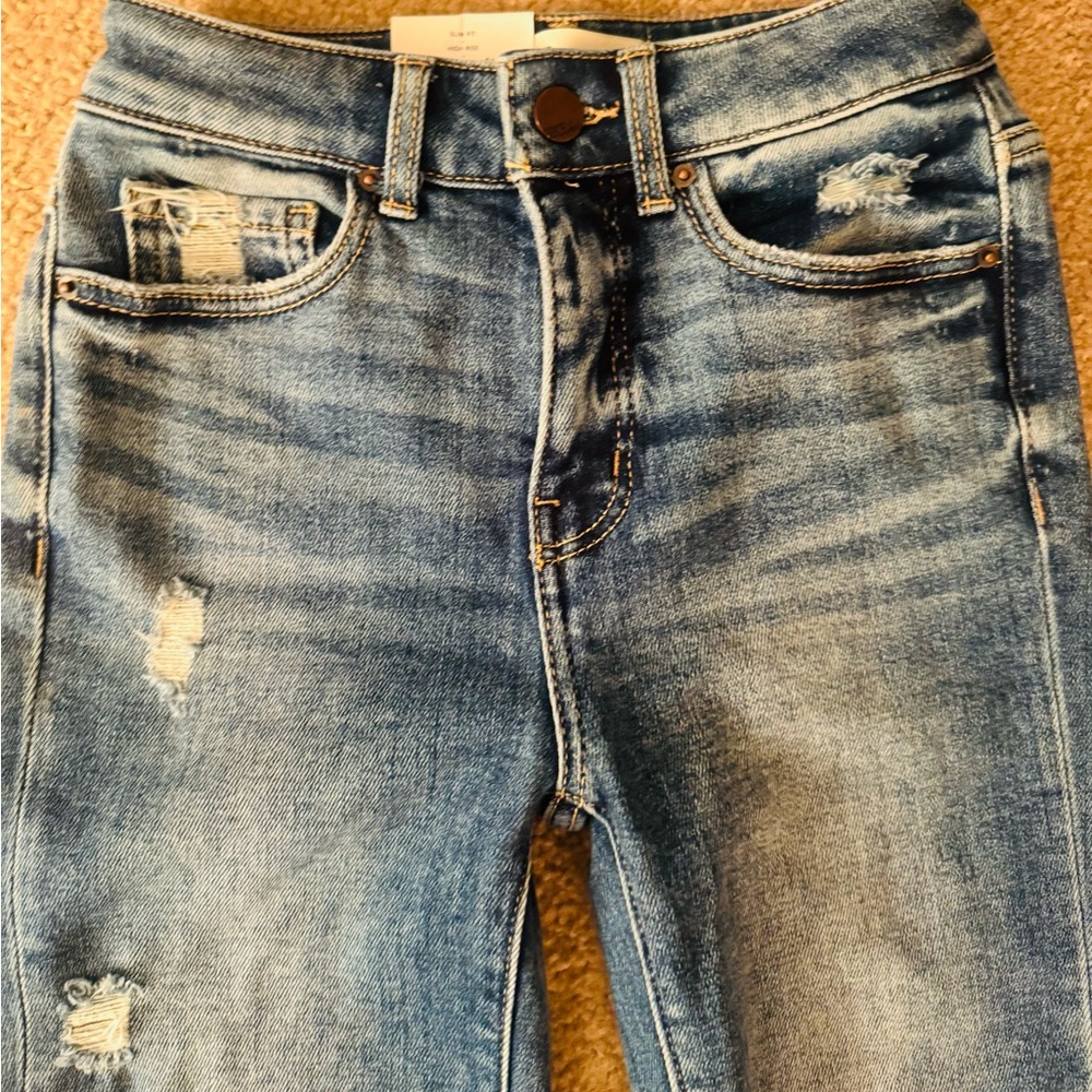 Slim fit high-rise cropped straight leg BKE Billie Jeans. 23 Short NWT  23x28 - Picture 5 of 8
